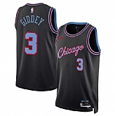 Men's Chicago Bulls #3 Josh Giddey Black 2025-26 City Edition Swingman Stitched Jersey Dzhi,baseball caps,new era cap wholesale,wholesale hats