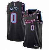Men's Chicago Bulls #0 Coby White Black 2025-26 City Edition Swingman Stitched Jersey Dzhi,baseball caps,new era cap wholesale,wholesale hats