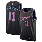 Men's Chicago Bulls #11 Ayo Dosunmu Black 2025-26 City Edition Swingman Stitched Jersey Dzhi,baseball caps,new era cap wholesale,wholesale hats