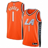 Men's Los Angeles Clippers #1 James Harden Orange 2025-26 City Edition Swingman Stitched Jersey Dzhi,baseball caps,new era cap wholesale,wholesale hats