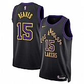 Men's Los Angeles Lakers #15 Austin Reaves Black 2025-26 City Edition Stitched Jersey Dzhi,baseball caps,new era cap wholesale,wholesale hats