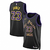 Men's Los Angeles Lakers #23 LeBron James Black 2025-26 City Edition Stitched Jersey Dzhi,baseball caps,new era cap wholesale,wholesale hats