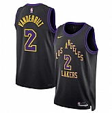 Men's Los Angeles Lakers #2 Jarred Vanderbilt Black 2025-26 City Edition Stitched Jersey Dzhi,baseball caps,new era cap wholesale,wholesale hats