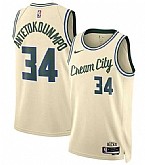 Men's Milwaukee Bucks #34 Giannis Antetokounmpo Cream 2025-26 City Edition Swingman Stitched Jersey Dzhi,baseball caps,new era cap wholesale,wholesale hats
