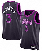 Men's Minnesota Timberwolves #3 Jaden McDaniels Purple 2025-26 City Edition Stitched Jersey Dzhi,baseball caps,new era cap wholesale,wholesale hats