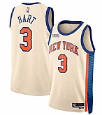 Men's New Yok Knicks #3 Josh Hart Cream 2025-26 City Edition Swingman Stitched Jersey Dzhi,baseball caps,new era cap wholesale,wholesale hats