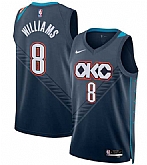 Men's Oklahoma City Thunder #8 Jalen Williams Navy 2025-26 City Edition Swingman Stitched Jersey Dzhi,baseball caps,new era cap wholesale,wholesale hats