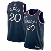 Men's Philadelphia 76ers #20 Jared McCain Navy 2025-26 City Edition Swingman Stitched Jersey Dzhi,baseball caps,new era cap wholesale,wholesale hats