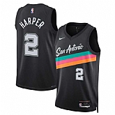 Men's San Antonio Spurs #2 Dylan Harper Black 2025-26 City Edition Swingman Stitched Jersey Dzhi,baseball caps,new era cap wholesale,wholesale hats