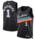 Men's San Antonio Spurs #1 Victor Wembanyama Black 2025-26 City Edition Swingman Stitched Jersey Dzhi,baseball caps,new era cap wholesale,wholesale hats