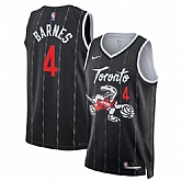 Men's Toronto Raptors #4 Scottie Barnes Black 2025-26 City Edition Stitched Jersey Dzhi,baseball caps,new era cap wholesale,wholesale hats