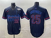 Men's Toronto Blue Jays #25 Anthony Santander Navy 2025 World Series City Connect Limited Stitched Jersey,baseball caps,new era cap wholesale,wholesale hats