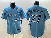 Men's Toronto Blue Jays #27 Vladimir Guerrero Jr. Blue 2025 World Series Cool Base Stitched Jersey,baseball caps,new era cap wholesale,wholesale hats
