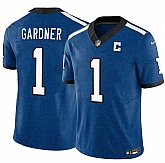 Men's Indianapolis Colts #1 Sauce Gardner Blue 2025 F.U.S.E. Throwback Vapor Limited Stitched Jersey Dzhi,baseball caps,new era cap wholesale,wholesale hats