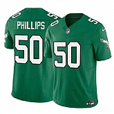 Men's Philadelphia Eagles #50 Jaelan Phillips Kelly Green 2025 F.U.S.E. Vapor Untouchable Limited Throwback Stitched Jersey Dzhi,baseball caps,new era cap wholesale,wholesale hats