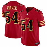 Men's San Francisco 49ers #54 Fred Warner Red Gold 2025 F.U.S.E. 'Rivalries' Vapor Limited Stitched Jersey Dzhi,baseball caps,new era cap wholesale,wholesale hats
