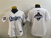 Women's Los Angeles Dodgers White 2025 World Series Champions Big Logo Home Limited Stitched Jersey,baseball caps,new era cap wholesale,wholesale hats