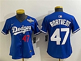 Women's Los Angeles Dodgers #47 Ben Rortvedt Royal 2025 World Series Limited Stitched Jersey,baseball caps,new era cap wholesale,wholesale hats