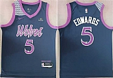 Men's Minnesota Timberwolves #5 Anthony Edwards Navy Stitched jersey,baseball caps,new era cap wholesale,wholesale hats