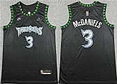 Men's Minnesota Timberwolves #3 Jaden McDaniels Black 2025-26 Classic Edition Stitched jersey,baseball caps,new era cap wholesale,wholesale hats