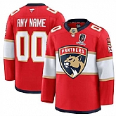 Men's Florida Panthers Custom Red Home 2025 Stanley Cup Champions Patch Stitched Jersey,baseball caps,new era cap wholesale,wholesale hats