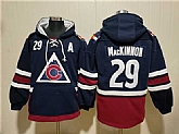 Men's Colorado Avalanche #29 Nathan MacKinnon Navy All Stitched Sweatshirt Hoodie,baseball caps,new era cap wholesale,wholesale hats