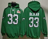 Men's Philadelphia Eagles #33 Cooper DeJean NEW Green Super Bowl LIX Pocket Stitched Pullover Hoodie,baseball caps,new era cap wholesale,wholesale hats