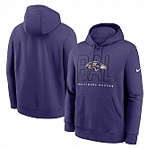 Men's Baltimore Ravens Purple Busted Play Club Fleece Pullover Hoodie,baseball caps,new era cap wholesale,wholesale hats