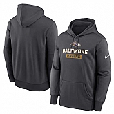 Men's Baltimore Ravens Anthracite Toss Sweep Performance Pullover Hoodie,baseball caps,new era cap wholesale,wholesale hats