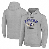 Men's Baltimore Ravens Gray Pullover Hoodie,baseball caps,new era cap wholesale,wholesale hats