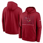 Men's Arizona Cardinals Cardinal Busted Play Club Fleece Pullover Hoodie,baseball caps,new era cap wholesale,wholesale hats
