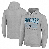 Men's Carolina Panthers Gray Throwback Logo Pullover Hoodie,baseball caps,new era cap wholesale,wholesale hats