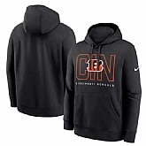 Men's Cincinnati Bengals Black Busted Play Club Fleece Pullover Hoodie,baseball caps,new era cap wholesale,wholesale hats
