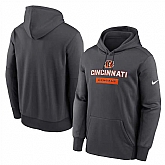 Men's Cincinnati Bengals Anthracite Toss Sweep Performance Pullover Hoodie,baseball caps,new era cap wholesale,wholesale hats