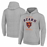 Men's Chicago Bears Heather Gray Pullover Hoodie,baseball caps,new era cap wholesale,wholesale hats