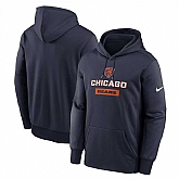 Men's Chicago Bears Navy Toss Sweep Performance Pullover Hoodie,baseball caps,new era cap wholesale,wholesale hats