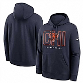 Men's Chicago Bears Navy Busted Play Club Fleece Pullover Hoodie,baseball caps,new era cap wholesale,wholesale hats
