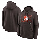 Men's Cleveland Browns Brown Busted Play Club Fleece Pullover Hoodie,baseball caps,new era cap wholesale,wholesale hats