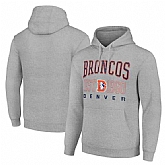 Men's Denver Broncos Gray Throwback Logo Pullover Hoodie,baseball caps,new era cap wholesale,wholesale hats