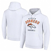 Men's Denver Broncos White Pullover Hoodie,baseball caps,new era cap wholesale,wholesale hats