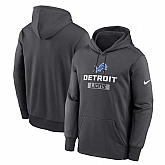 Men's Detroit Lions Anthracite Toss Sweep Performance Pullover Hoodie,baseball caps,new era cap wholesale,wholesale hats