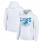 Men's Detroit Lions White Pullover Hoodie,baseball caps,new era cap wholesale,wholesale hats