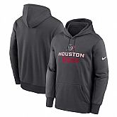 Men's Houston Texans Anthracite Toss Sweep Performance Pullover Hoodie,baseball caps,new era cap wholesale,wholesale hats