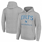 Men's Indianapolis Colts Gray Throwback Logo Pullover Hoodie,baseball caps,new era cap wholesale,wholesale hats