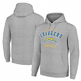 Men's Los Angeles Chargers Gray Pullover Hoodie,baseball caps,new era cap wholesale,wholesale hats