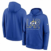 Men's Los Angeles Rams Royal Busted Play Club Fleece Pullover Hoodie,baseball caps,new era cap wholesale,wholesale hats