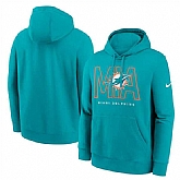 Men's Miami Dolphins Aqua Busted Play Club Fleece Pullover Hoodie,baseball caps,new era cap wholesale,wholesale hats