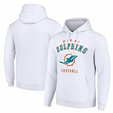 Men's Miami Dolphins White Pullover Hoodie,baseball caps,new era cap wholesale,wholesale hats