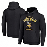 Men's Minnesota Vikings Black Pullover Hoodie,baseball caps,new era cap wholesale,wholesale hats