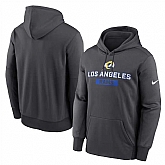 Men's Los Angeles Rams Anthracite Toss Sweep Performance Pullover Hoodie,baseball caps,new era cap wholesale,wholesale hats